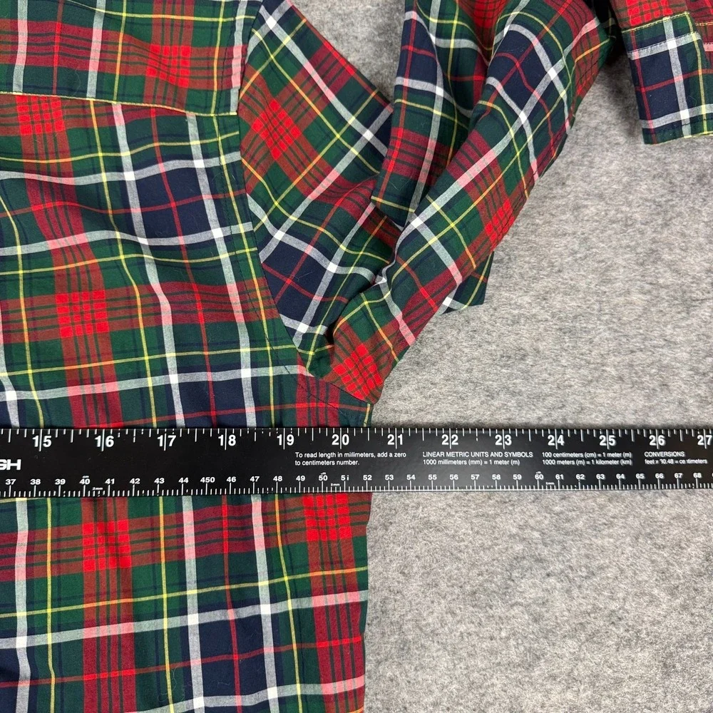 Ralph Lauren Button Down Shirt Long Sleeve Natural Stretch Plaid Boys XL 18/20